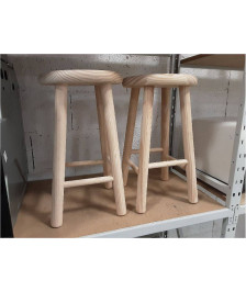 TABOURET BAS LISSE P.M BOIS BRUT