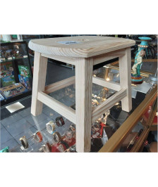 TABOURET REPOSE PIEDS COEUR GM BOIS BRUT P062