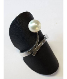 BAGUE OR BLANC 18K 3.87GR T52