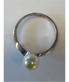 BAGUE OR BLANC 18K 3.87GR T52