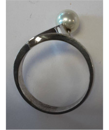BAGUE OR BLANC 18K 3.87GR T52