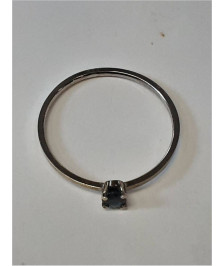 BAGUE OR BLANC 18K 0.80GR SAPHIR T53