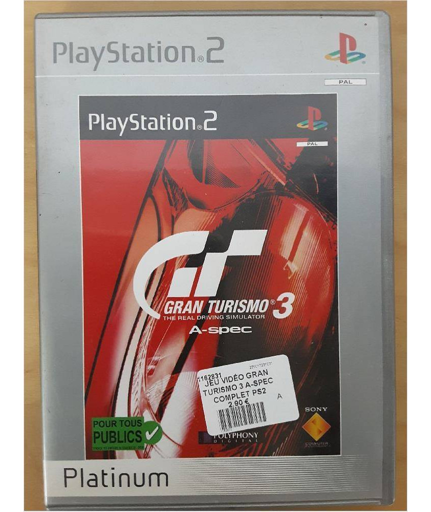 JEU VIDÉO GRAN TURISMO 3 A-SPEC COMPLET PS2 JEU VIDÉO GRAN TURISMO 3 A-SPEC COMPLET PS2
