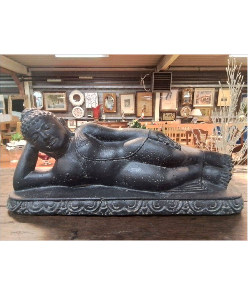 BOUDDHA ALLONGE 60 CM CIMENT