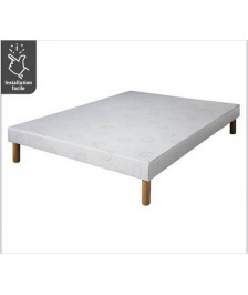 SOMMIER TAPISSIER BLANC 90X190