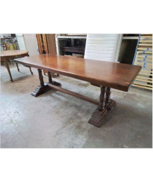 GRANDE TABLE DE FERME RUSTIQUE EN CHÊNE 