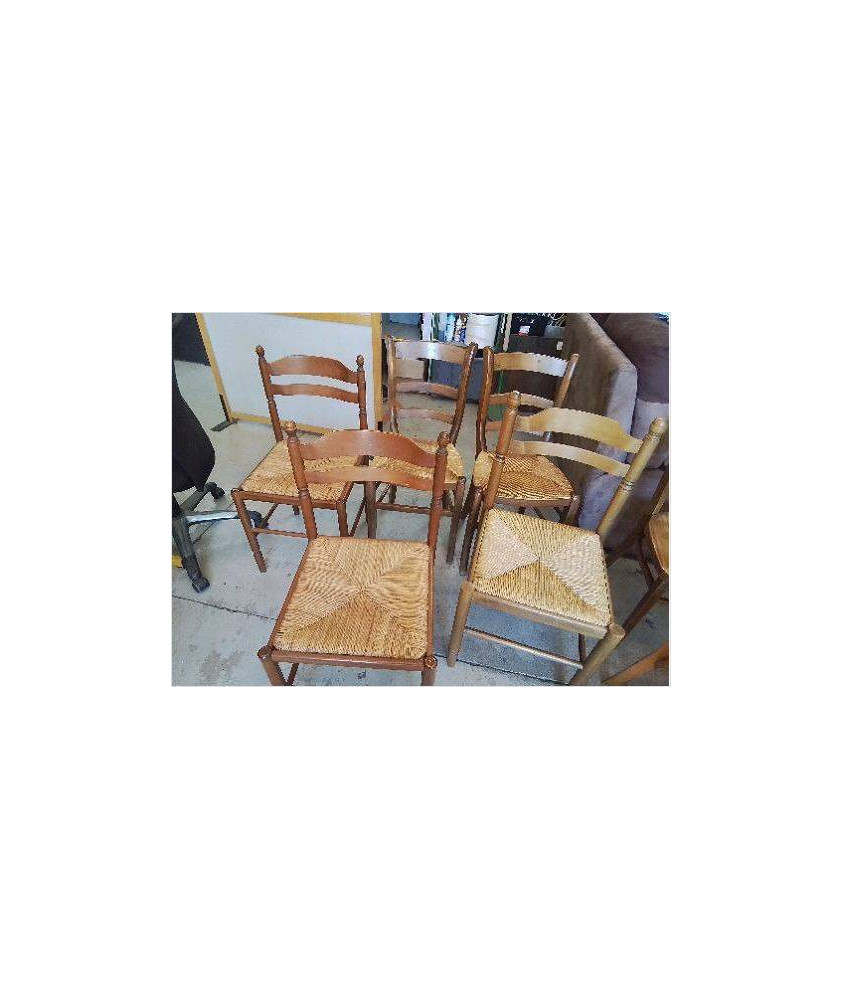 CHAISE AVEC ASSISE EN PAILLE 