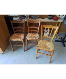 CHAISSE A ASSISE EN PAILLE 