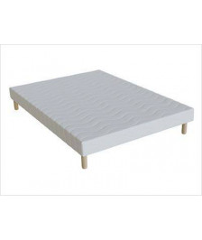 SOMMIER ELITE TAPISSIER BLANC 160X200 LATTES RECOUVERTES
