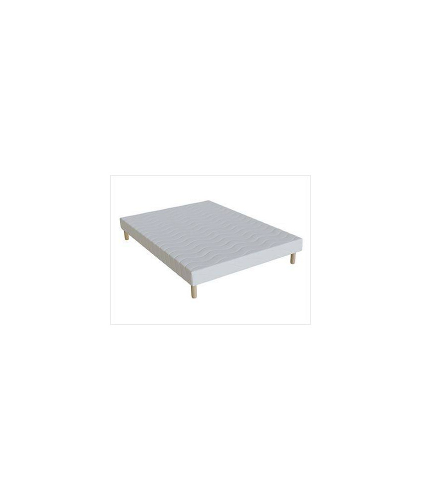 SOMMIER ELITE TAPISSIER BLANC 160X200 LATTES RECOUVERTES