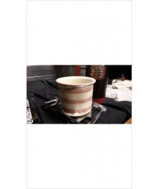 CACHE POT ROSE BLANC