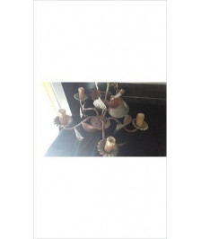 LUSTRE 5 BRANCHES FEUILLES