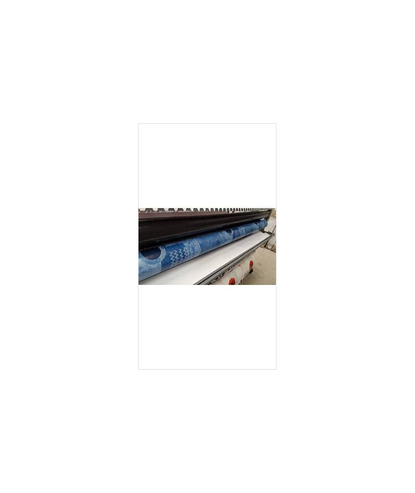 TOILE CIREE ZIGONE BLEU 1M40