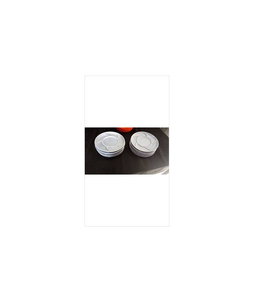 ASSIETTES A FONDUE BLEUES X5