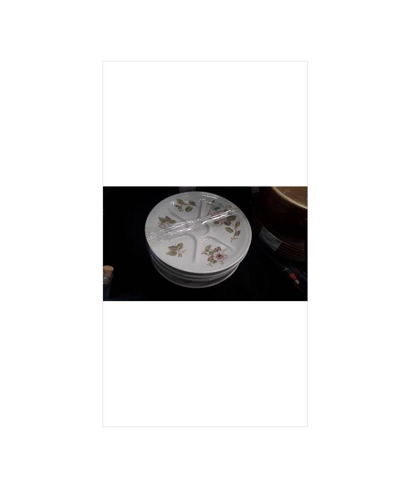 ASSIETTES A FONDUE PORCELAINE X6