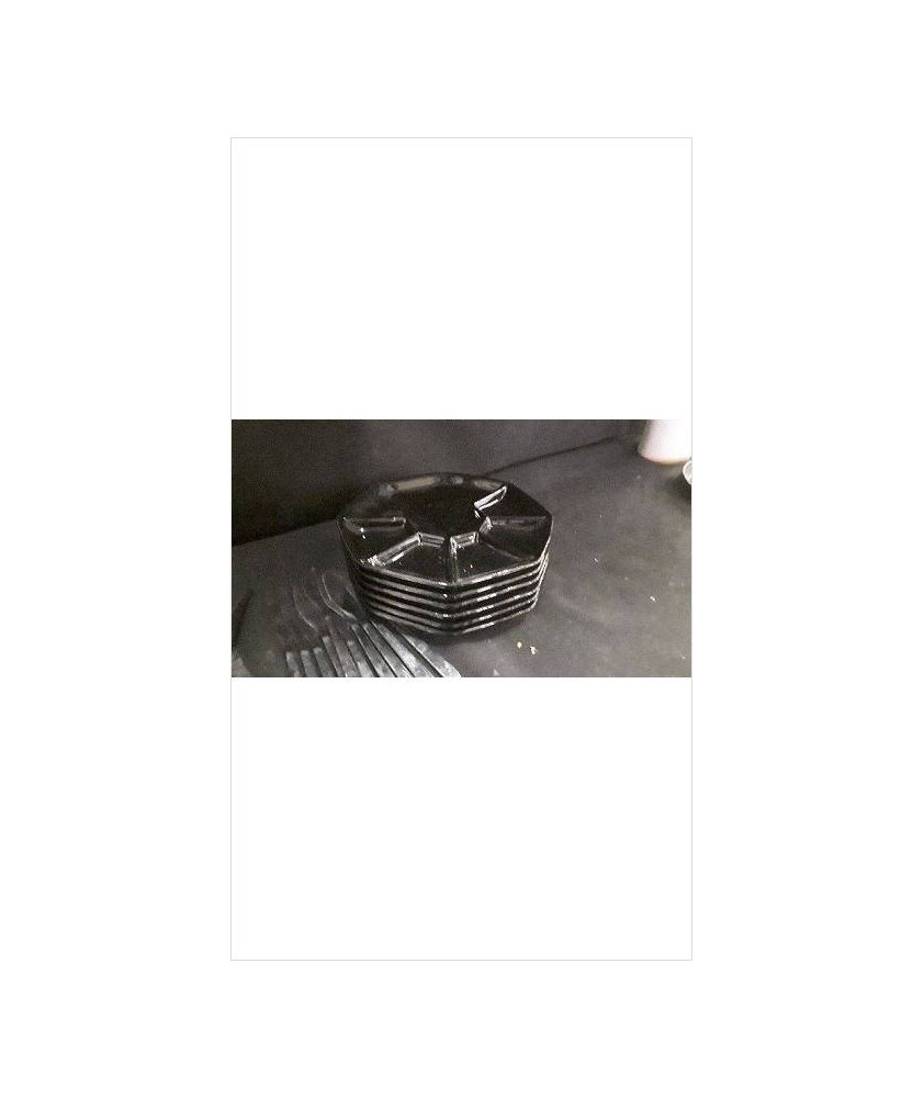 ASSIETTES A FONDUE NOIRES 