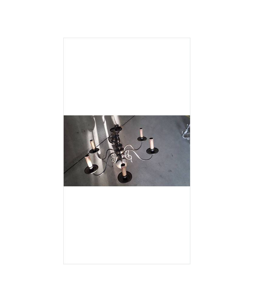 LUSTRE FER 6 BRANCHES