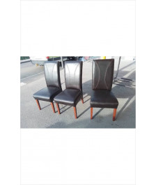 CHAISE MARRON PIED BOIS 