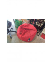 POUF MICROBILLES ROUGE