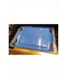 PLATEAU PLASTIQUE BLEU