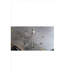 LUSTRE FER ECRU 8 BRANCHES 
