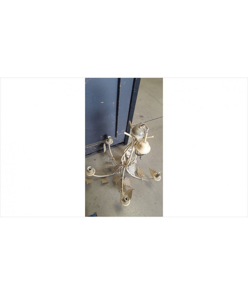 LUSTRE BEIGE 5 BRANCHES 