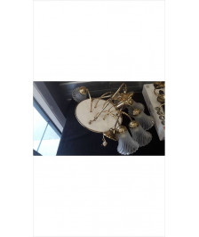 LUSTRE 6 BRANCHES DORÉ 