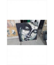 PEINTURE SUR TOILE TETE BOUDDHA