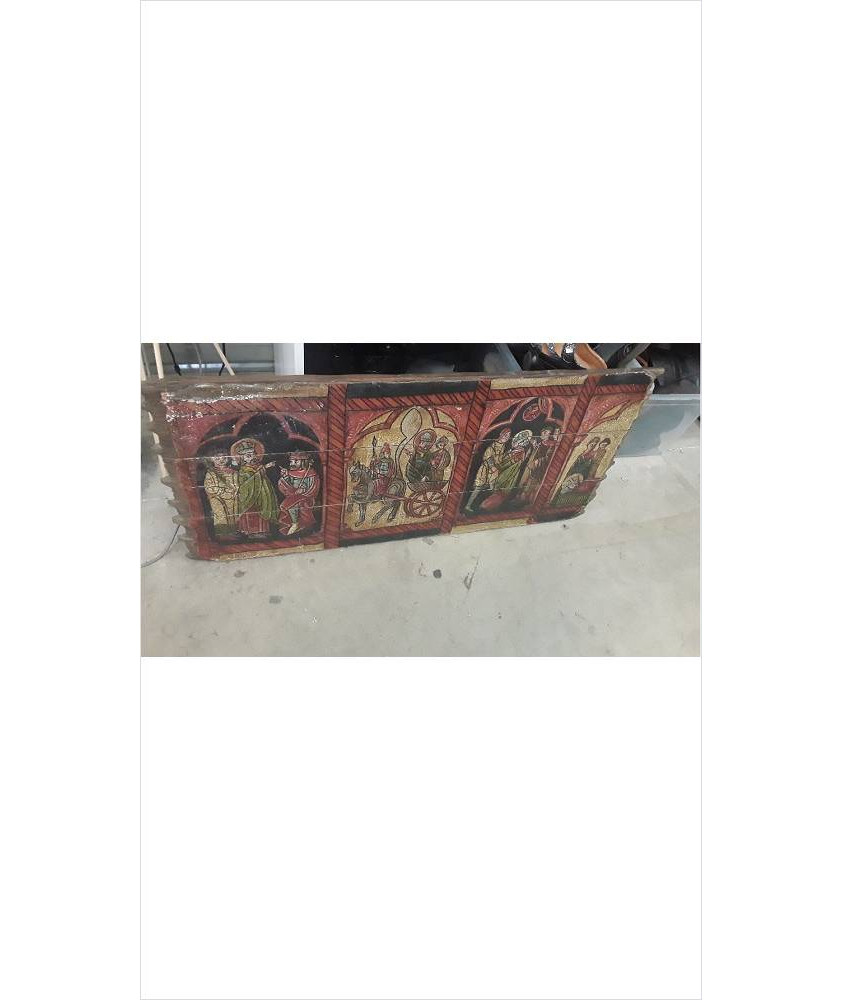 DECORATION BOIS PEINTE 115X51