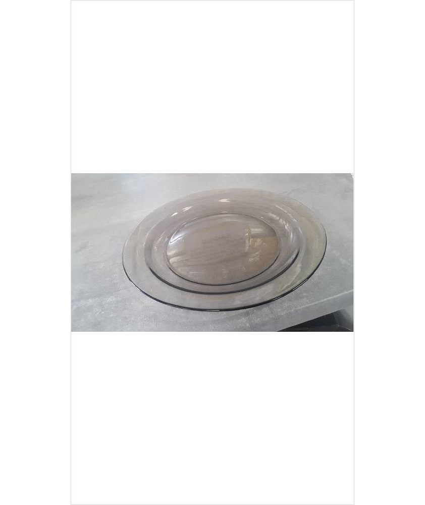 ASSIETTE VERRE FUME