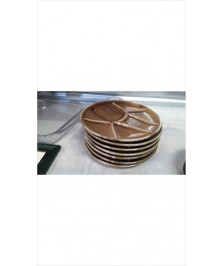 ASSIETTES A FONDUE MARRON 