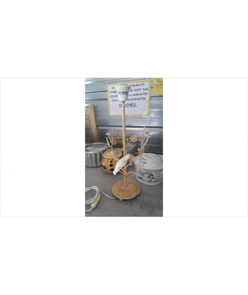 PIED DE LAMPE FER JAUNE
