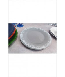 ASSIETTES DESSERT GRISES 