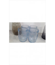 VERRES BLEUS X4 