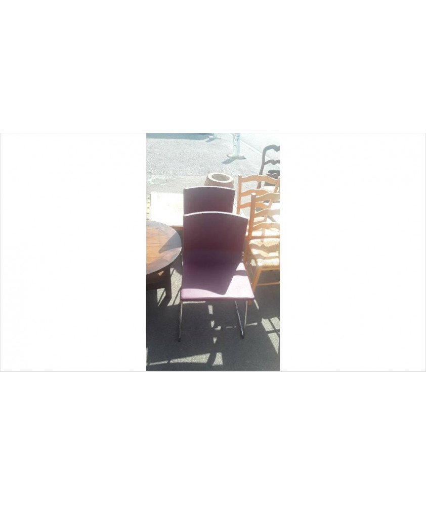 CHAISE FER MAUVE