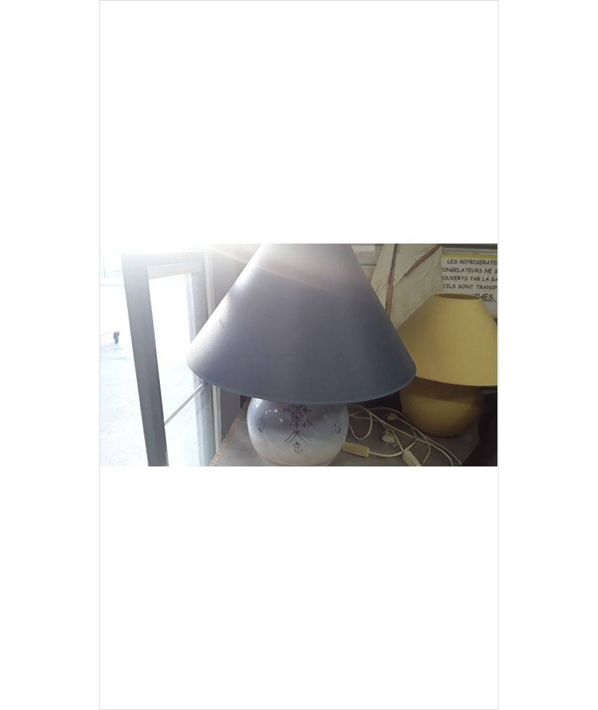 LAMPE BOULE BLEUE 