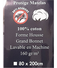 PROTEGE MATELAS MOLLETON 140X190CM