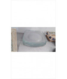 ASSIETTES VERRES CARREES 