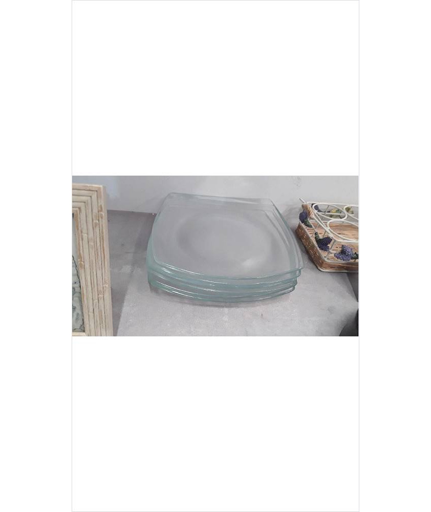 ASSIETTES VERRES CARREES 