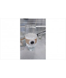 VASE VERRE + TISSU 