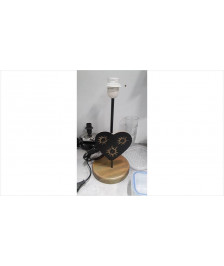 PIED DE LAMPE BOIS COEUR 