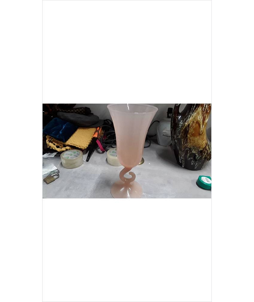 VASE OPALINE ROSE 30CM