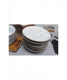ASSIETTES A FONDUE EN GRES 