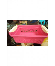 CORBEILLE PLASTIQUE ROSE