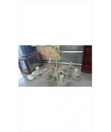 LUSTRE 5 BRANCHES VERT