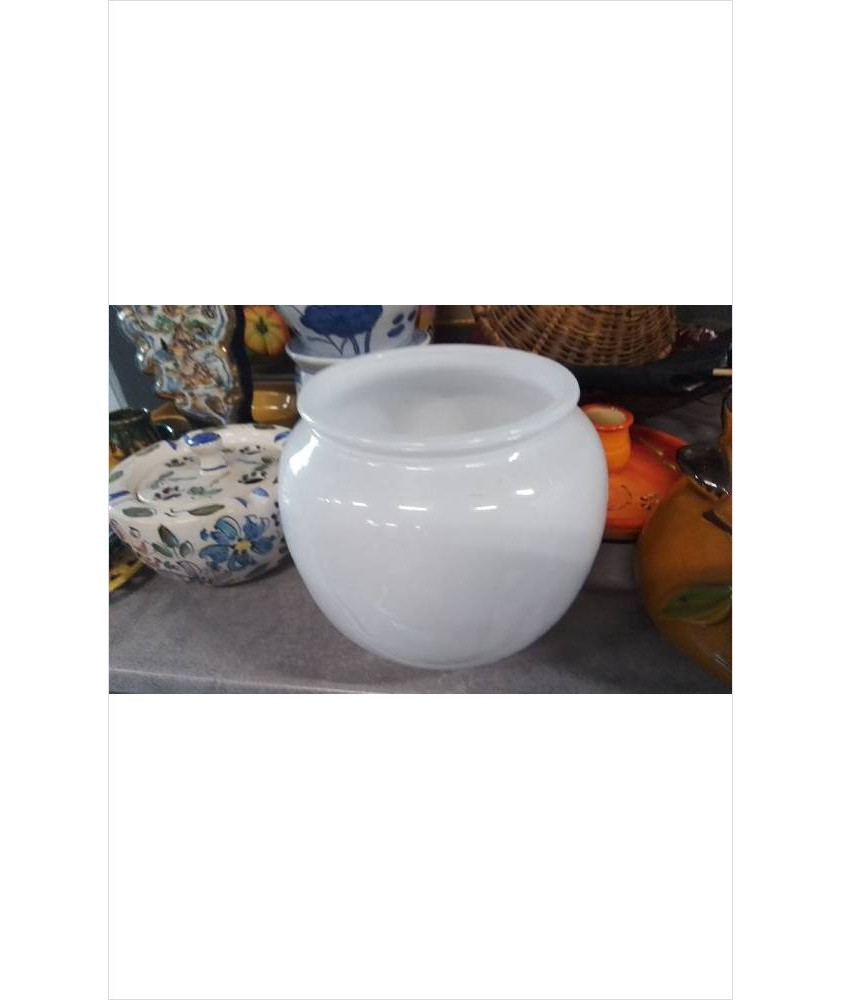 VASE BOULE BLANC