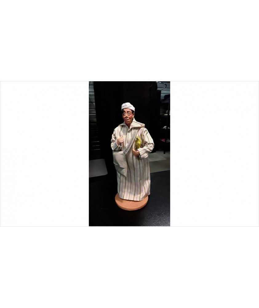 SANTON FERNANDEL (NEZ ABIME)  HAUT.33CM SIGNE PERRAULT 