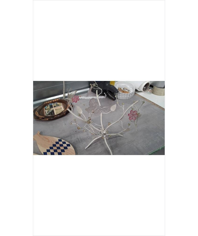 DECO SUPPORT METAL FLEURI