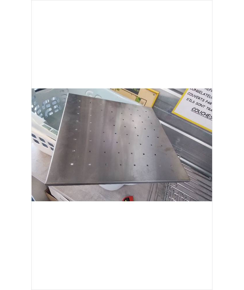 PLAQUE INOX 42X42CM