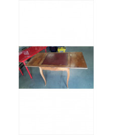 TABLE DE JEUX DESSUS CUIR EN L\'ÉTAT +2  RALLONGES 